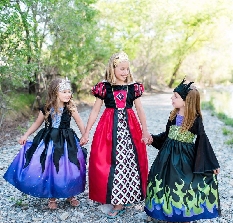 Little Adventures Dragon Queen Dress Up Costume with Soft Crown (X-Large Age 7-9) - Machine Washable Child Pretend Play and Party Dress with No Glitter - Image 5